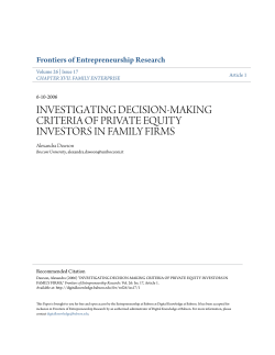 investigating decision-making criteria of private equity investors in
