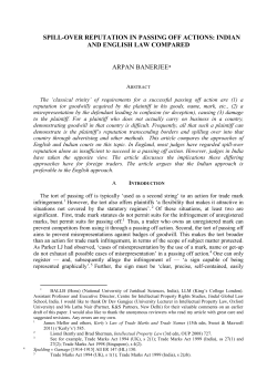 Passing off article_Third Edit_ZW_JB_PM