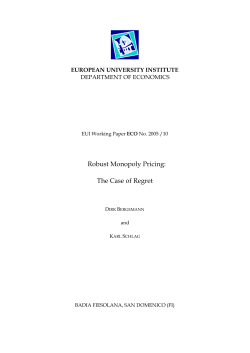 Robust Monopoly Pricing: The Case of Regret - Cadmus
