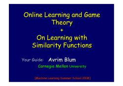 Online Learning, Regret Minimization, and Game Theory
