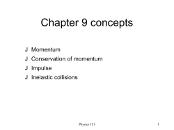 Conservation of Momentum