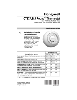 69-0274 - CT87A,B,J Round Thermostat