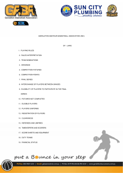 geraldton amateur basketball association (inc) by