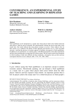 convergence: an experimental study of teaching and learning in