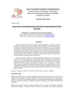 iset golden jubilee symposium analysis of reciprocating machine