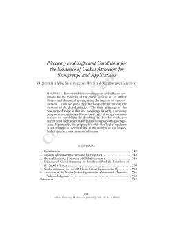 Necessary and sufficient conditions for the existence of global