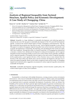 Analysis of Regional Inequality from Sectoral Structure, Spatial
