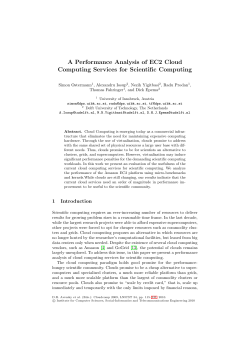 A Performance Analysis of EC2 Cloud Computing Services for