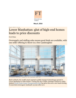 Lower Manhattan: glut of high-end homes leads to price