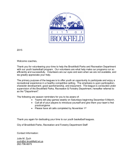 youth basketball - City of Brookfield