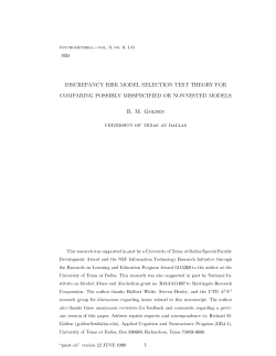 discrepancy risk model selection test theory for comparing possibly