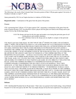 Read Ruling Here - National Club Baseball Association