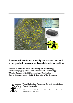 120607 Revealed preference study on route choice in a