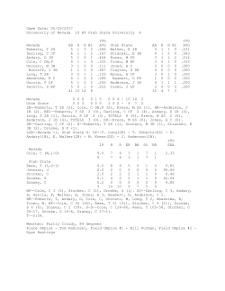 Game Date: 05/29/2017 University of Nevada 10 AT Utah State