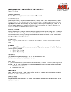 coed kickball rules - Acadiana Sports Leagues