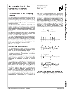 Application Note 236 An Introduction to the Sampling Theorem