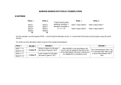 barrage seeding into pools 8 teams/players 8 entries