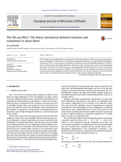 The lift-up effect: The linear mechanism behind transition and