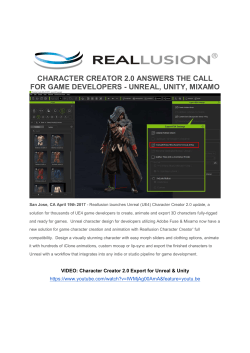CHARACTER CREATOR 2.0 ANSWERS THE CALL FOR GAME