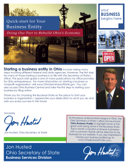 Business Entity Jon Husted Ohio Secretary of State