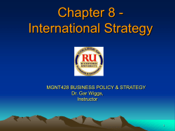 Strategic Management 6e. - Hitt, Hoskisson, and Ireland