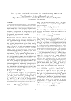 Fast optimal bandwidth selection for kernel density estimation