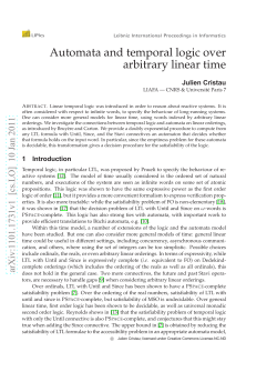Automata and temporal logic over arbitrary linear time
