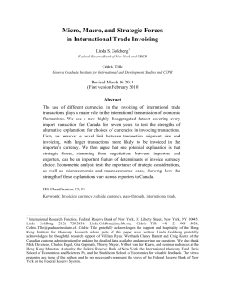 Micro, Macro, and Strategic Forces in International Trade Invoicing