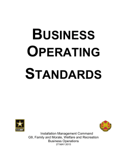 Operating Standards