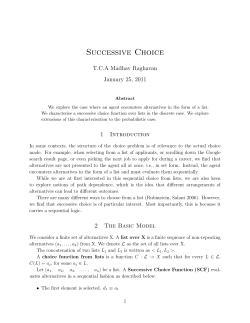Successive Choice