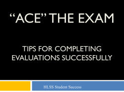 Evaluation Prep Student Success 2015