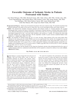 Favorable Outcome of Ischemic Stroke in Patients Pretreated with
