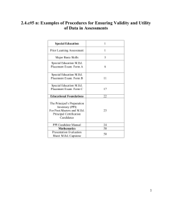 2.4.c#5(n): Examples of Procedures for Ensuring Validity an Utility of