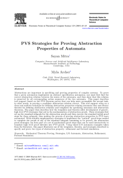 PVS Strategies for Proving Abstraction Properties of
