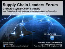 Crafting Supply Chain Strategy