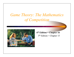 Game Theory: The Mathematics of Competition