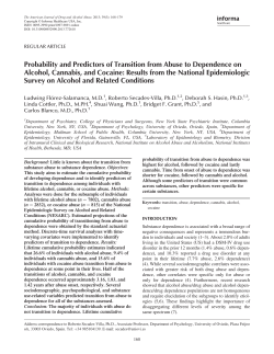 Probability and Predictors of Transition from Abuse to Dependence