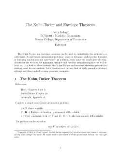 The Kuhn-Tucker and Envelope Thorems