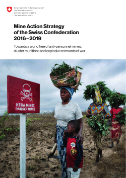 Mine Action Strategy of the Swiss Confederation 2016&ndash;2019