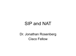 SIP and NAT - Jonathan Rosenberg