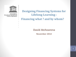Designing Financing System for Lifelong Learning