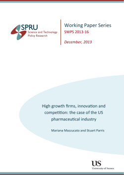 High growth firms, innovation and competition