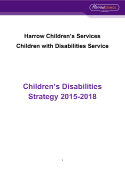 Children`s Disabilities Strategy 2015-2018