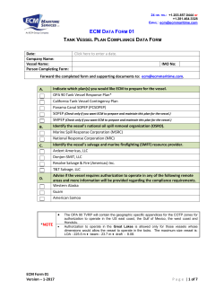 ECM Tank Vessel Plan Data Form - Rev. 1-2017