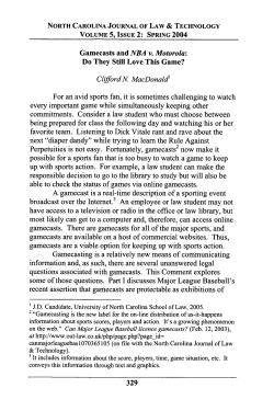 Gamecasts and NBA v. Motorola: Do They Still Love This Game