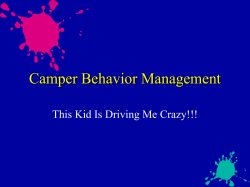 Camper Behavior Management