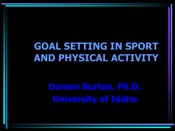 Goal Setting - University of Idaho