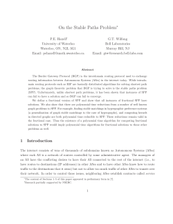 On the Stable Paths Problem