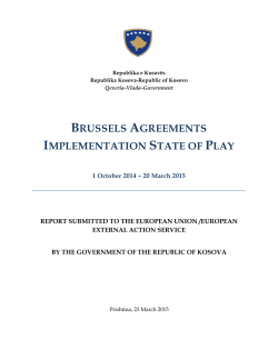 BRUSSELS AGREEMENTS IMPLEMENTATION STATE OF PLAY