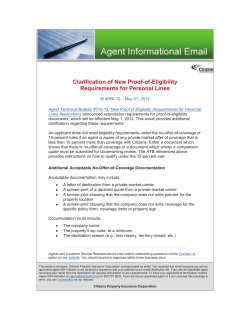 Clarification of New Proof-of-Eligibility Requirements for Personal